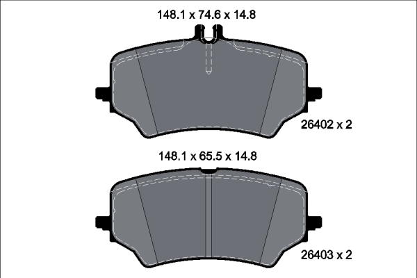 Brake Pad Set, disc brake Q+ 2640201