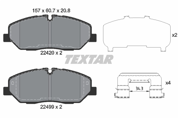 Brake Pad Set, disc brake Q+ 2242001