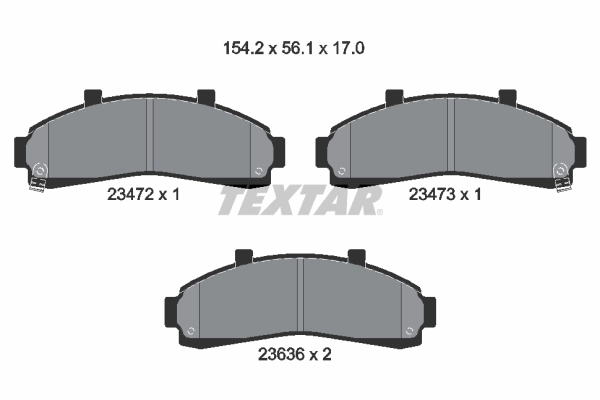 Brake Pad Set, disc brake 2347201