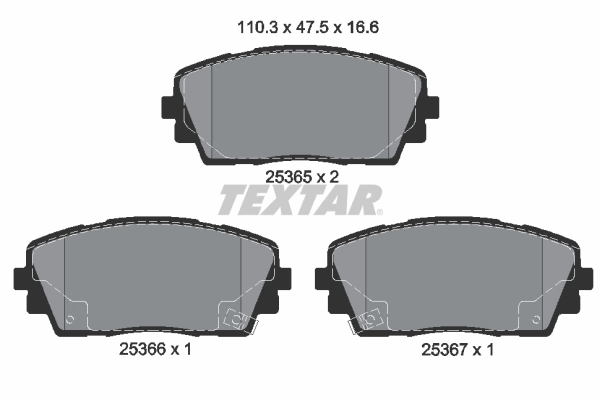 Brake Pad Set, disc brake Q+ 2536501