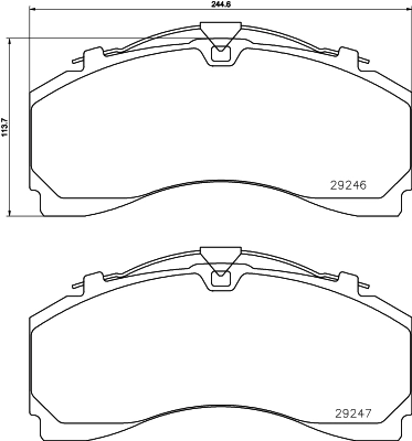 Brake Pad Set, disc brake 2924601