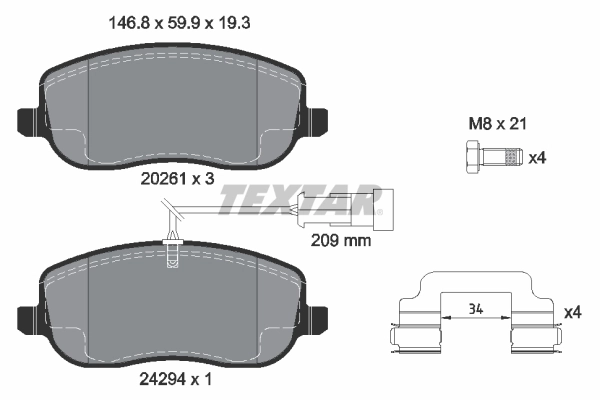 Brake Pad Set, disc brake Q+ 2429401