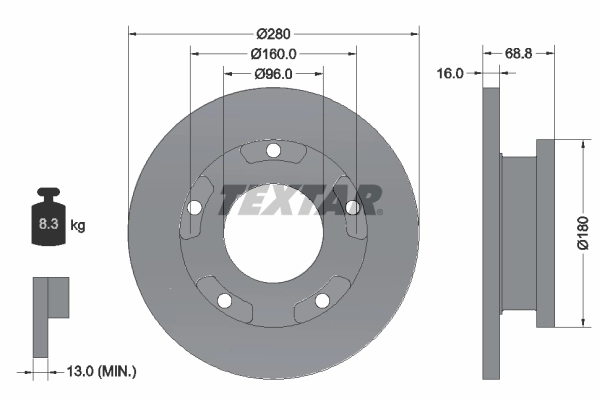 Brake Disc PRO 92159103