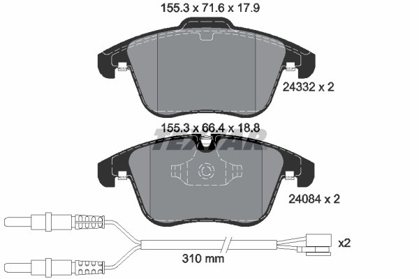 Brake Pad Set, disc brake Q+ 2433201