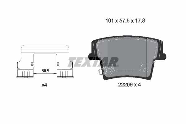 Brake Pad Set, disc brake Q+ 2220903
