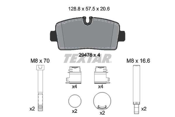 Brake Pad Set, disc brake Q+ 2947801
