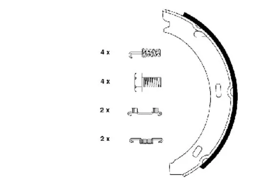 Brake Shoe Set, parking brake 91032800