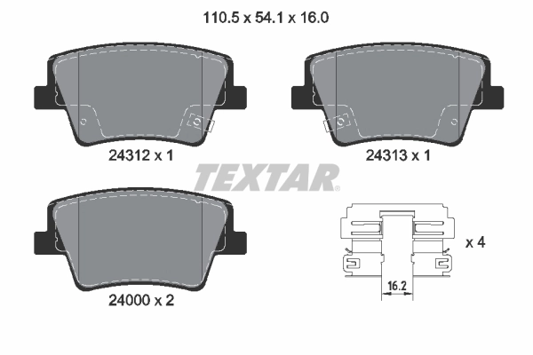 Brake Pad Set, disc brake Q+ 2431201