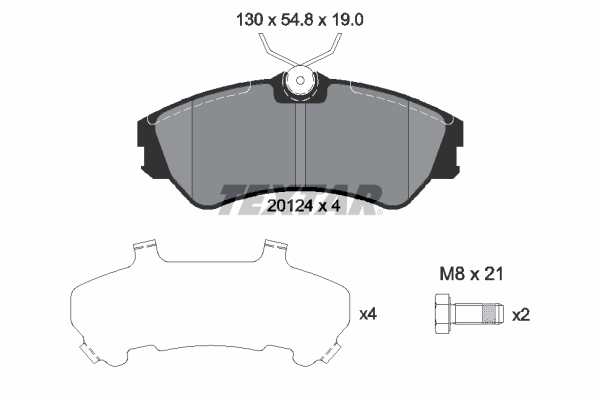 Brake Pad Set, disc brake 2012401