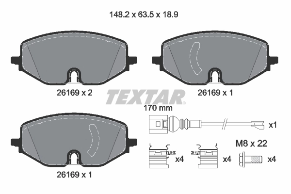 Brake Pad Set, disc brake 2616901