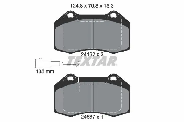Brake Pad Set, disc brake Q+ 2416202