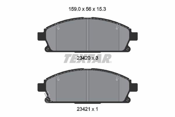 Brake Pad Set, disc brake 2342006