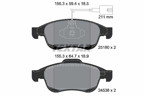Brake Pad Set, disc brake Q+ 2518001