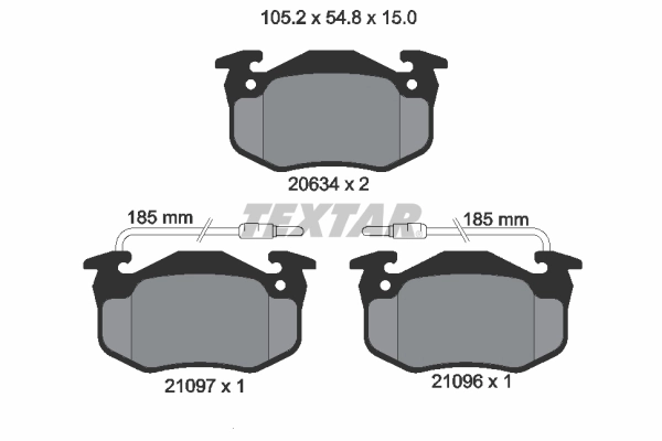 Brake Pad Set, disc brake 2109601