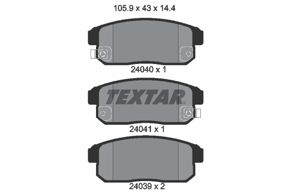Brake Pad Set, disc brake 2404001