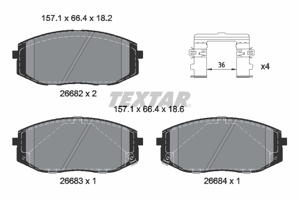 Brake Pad Set, disc brake Q+ 2668201