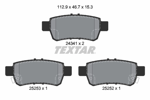 Brake Pad Set, disc brake Q+ 2434101