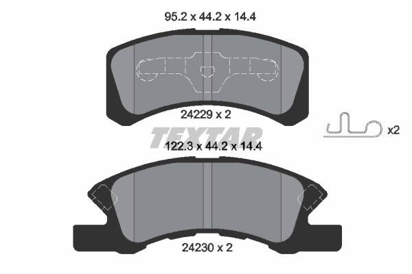 Brake Pad Set, disc brake 2422901