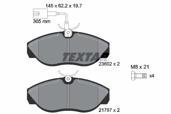 Brake Pad Set, disc brake 2360201
