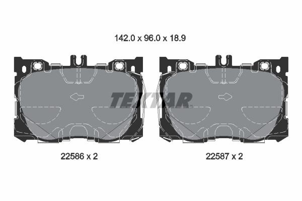 Brake Pad Set, disc brake 2258601