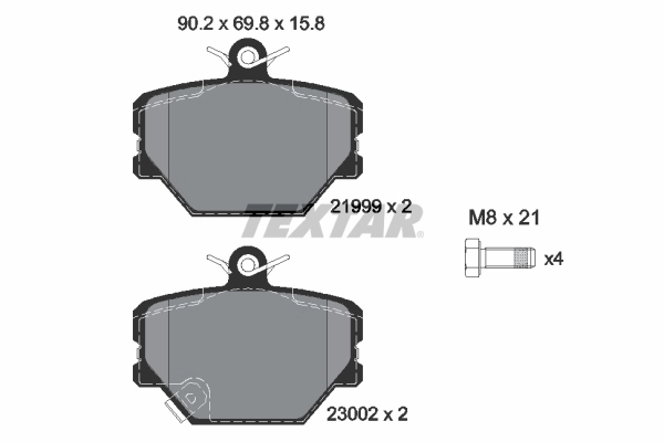 Brake Pad Set, disc brake Q+ 2199901