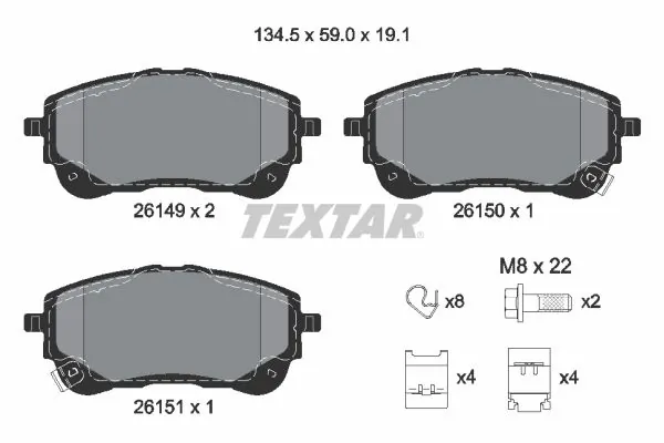 Brake Pad Set, disc brake Q+ 2614901