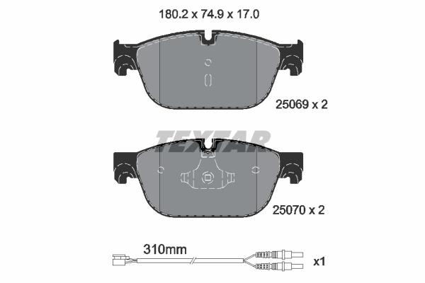 Brake Pad Set, disc brake Q+ 2506901