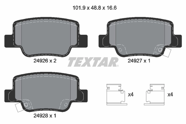 Brake Pad Set, disc brake Q+ 2492601
