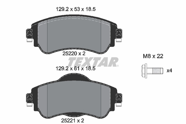 Brake Pad Set, disc brake Q+ 2522001