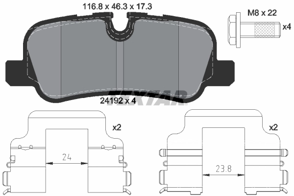 Brake Pad Set, disc brake Q+ 2419204