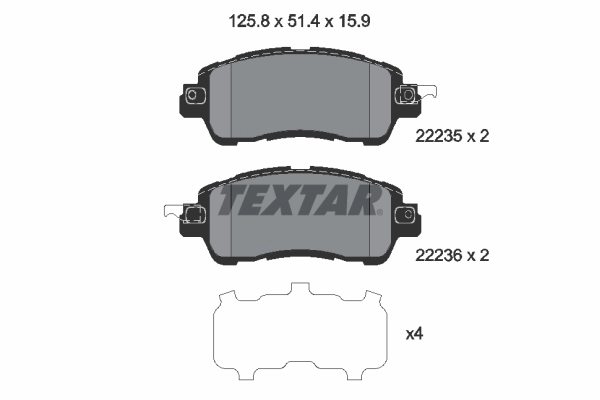 Brake Pad Set, disc brake 2223501