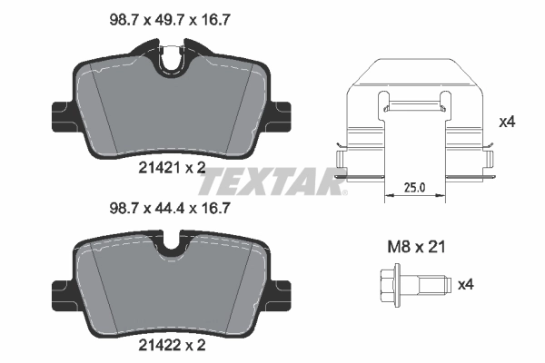 Brake Pad Set, disc brake Q+ 2142101