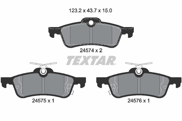 Brake Pad Set, disc brake Q+ 2457401