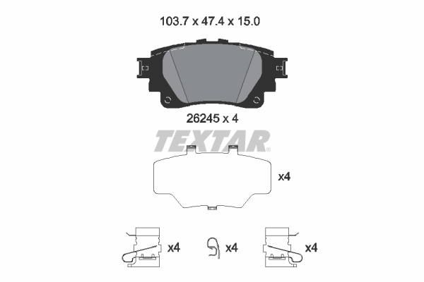 Brake Pad Set, disc brake 2624501