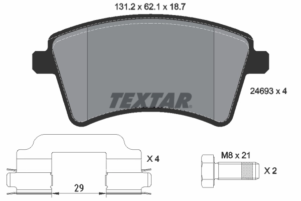 Brake Pad Set, disc brake Q+ 2469301