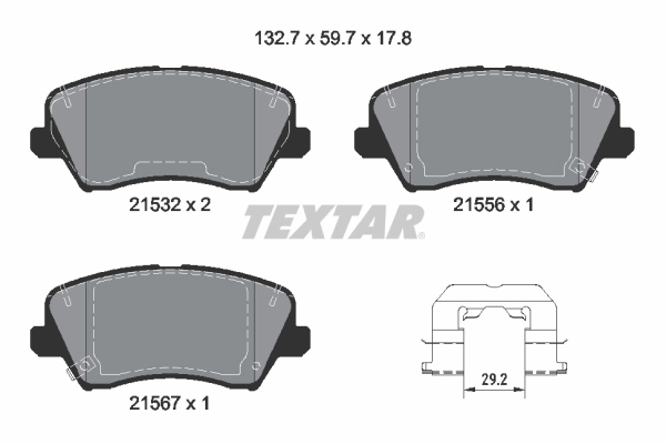 Brake Pad Set, disc brake Q+ 2153201