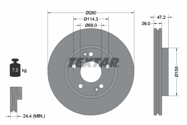 Brake Disc PRO+ 92161605