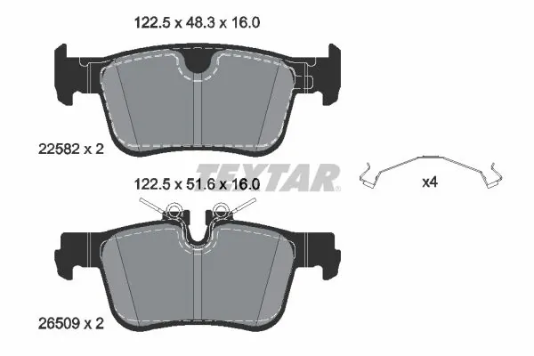 Brake Pad Set, disc brake Q+ 2258201