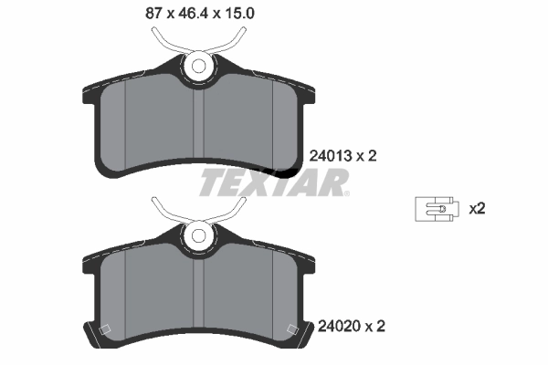 Brake Pad Set, disc brake 2401301