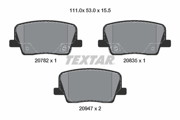 Brake Pad Set, disc brake Q+ 2078201
