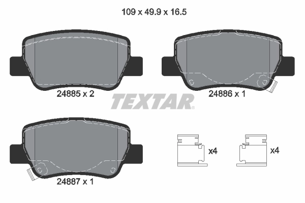 Brake Pad Set, disc brake Q+ 2488501