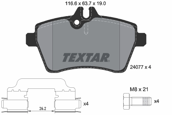 Brake Pad Set, disc brake Q+ 2407702