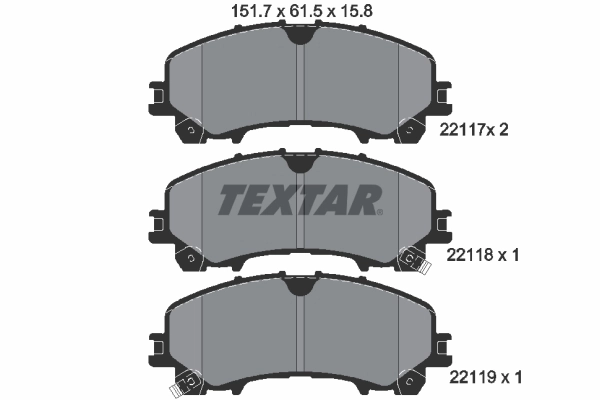 Brake Pad Set, disc brake 2211701