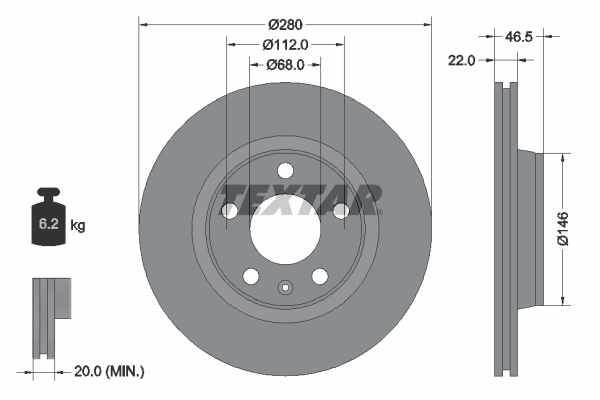 Brake Disc PRO+ 92083505