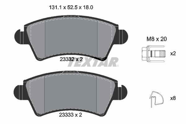 Brake Pad Set, disc brake Q+ 2333201
