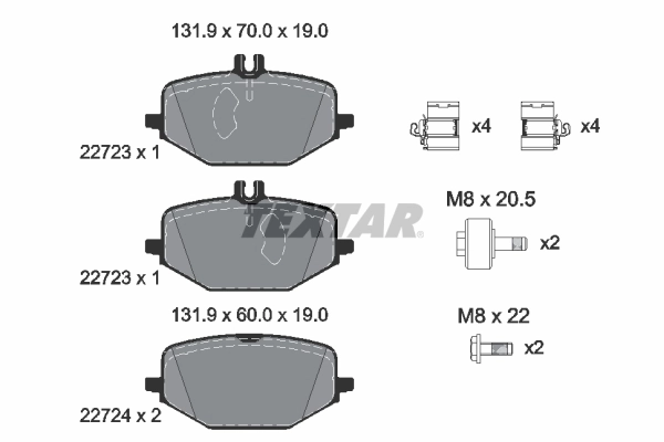 Brake Pad Set, disc brake Q+ 2272301