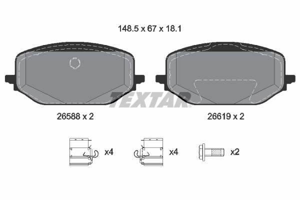 Brake Pad Set, disc brake Q+ 2658801