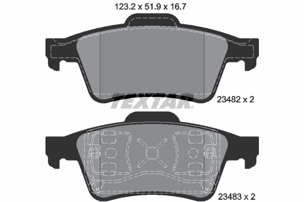 Brake Pad Set, disc brake 2348202