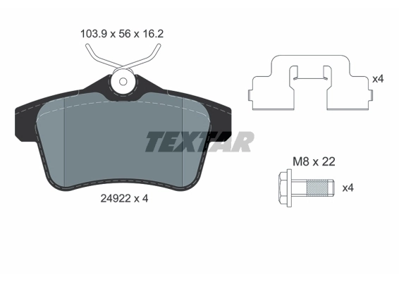 Brake Pad Set, disc brake Q+ 2492204