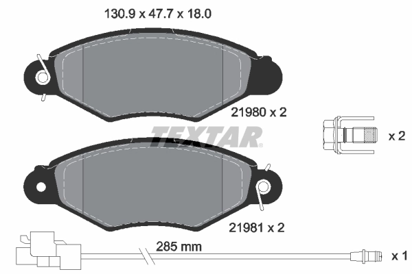 Brake Pad Set, disc brake Q+ 2198009